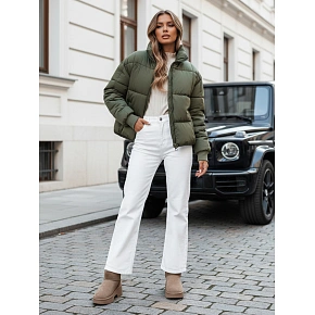 Dámska krátka zimná bunda VIBEGIRL TY4946 zelená – FashionStreet Dámska krátka zimná bunda VIBEGIRL TY4946 zelená – FashionStreet