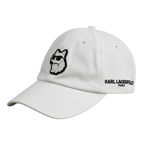 Čiapka Karl Lagerfeld Paris Choupette Strapback, biela – L5WH7944 wht Čiapka Karl Lagerfeld Paris Choupette Strapback, biela – L5WH7944 wht
