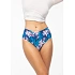 Dámske nohavičky Tissento Simple Brasil Maxi Panties Blue with Flowers - Julimex