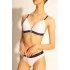 Čipkovaná vystužená podprsenka 164298 1P216 00010 biela - Emporio Armani