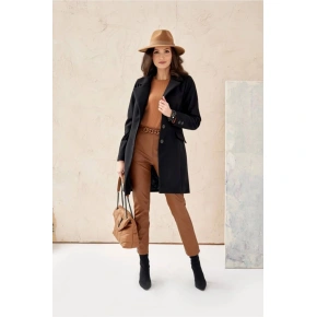 Dámsky plášť PLA0018 model 184498 čierny - Roco Fashion