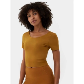 Dámske rýchloschnúce tričko na jogu 4F crop top Dámske rýchloschnúce tričko na jogu 4F crop top