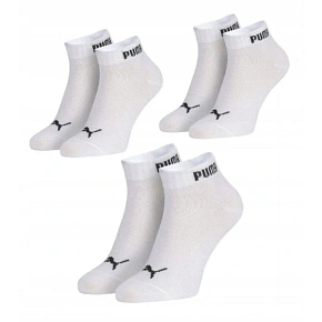 Unisex ponožky Puma, 3 ks v balení, nad členok, bavlnené, biele, pohodlné Unisex ponožky Puma, 3 ks v balení, nad členok, bavlnené, biele, pohodlné