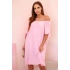 Dámske viskózové šaty 81785 candy pink - Kesi