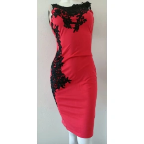 Dámske šaty 9103 black-red - Koucla