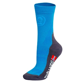 Trollkids Detské ponožky Trekking Mid Cut II Mid Blue pre dievčatá/chlapcov (930-106)
