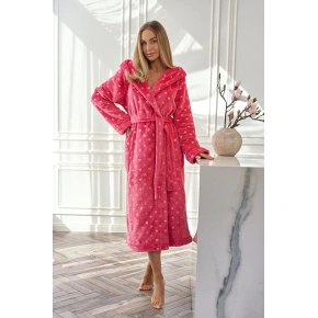 Dámsky župan Amira 2551 Tmavoružový vzor - L&L Lamp