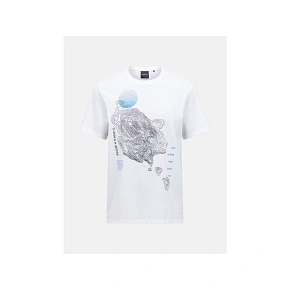 Tričko PEAK PERFORMANCE Explore Graphic Tee Men, biele, pánske Tričko PEAK PERFORMANCE Explore Graphic Tee Men, biele, pánske