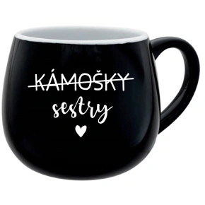 Sesterské šálky - čierny keramický hrnček 300 ml