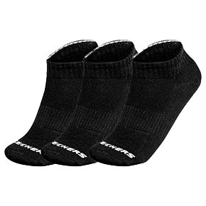 Skechers 3-balenie Unisex Terry Qtr Crew S111035-001 Čierne 35–38 Skechers 3-balenie Unisex Terry Qtr Crew S111035-001 Čierne 35–38