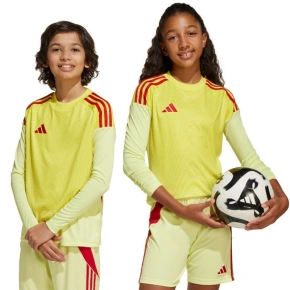Detské brankárske tričko adidas Tiro 25 Competition Long Sleeve Jersey žlto-červené KJN2020