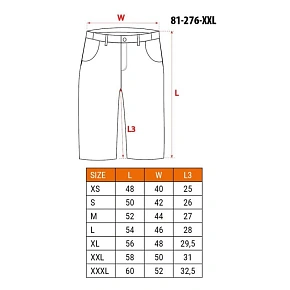Šortky PREMIUM, 62 % bavlna, 35 % polyester, 3 % elastan, veľkosť XXL Šortky PREMIUM, 62 % bavlna, 35 % polyester, 3 % elastan, veľkosť XXL