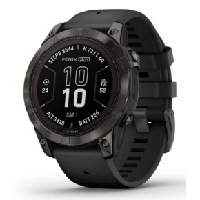 Garmin Fenix 7 Pro 47 mm Sapphire Solar Carbon Gray DLC Titanium s čiernym remienkom Garmin Fenix 7 Pro 47 mm Sapphire Solar Carbon Gray DLC Titanium s čiernym remienkom