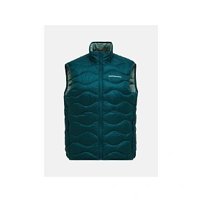Pánska péřová vesta PEAK PERFORMANCE M Helium Down Vest, zelená farba Pánska péřová vesta PEAK PERFORMANCE M Helium Down Vest, zelená farba