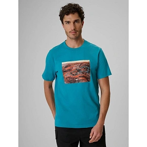 T-shirt regular z nadrukiem męski 4F 4FRSS26TTSHM4238-35S