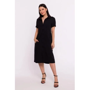 Košeľové šaty B282 čierne - BeWear