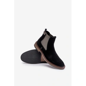 Pánske členkové topánky Chelsea OO174154 Black - Big Star Pánske členkové topánky Chelsea OO174154 Black - Big Star