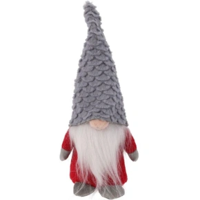 DEKORATÍVNY SANTA CLAUS 22CM ŠEDÉ ŠUPINY