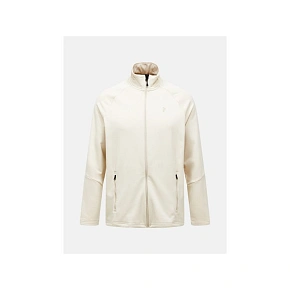Pánska mikina PEAK PERFORMANCE M Rider Essentials Midlayer Zip Jacket, farba: béžová Pánska mikina PEAK PERFORMANCE M Rider Essentials Midlayer Zip Jacket, farba: béžová