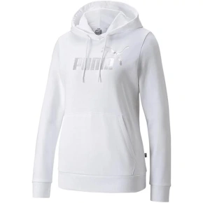 Dámska mikina s kovovým logom 849958 02 Biela so striebornou - Puma