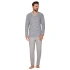 Pánske pyžamo 450 Sivé s modrým melanžom - REGINA