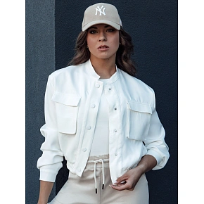Dámska bunda bomber TY4305 off-white - FashionStreet