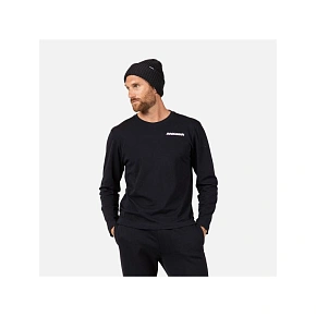 Pánske tričko ROSSIGNOL Long Sleeve Tee, čierne Pánske tričko ROSSIGNOL Long Sleeve Tee, čierne