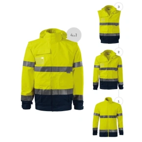 Rimeck HV Guard 4 in 1 M pánska bunda MLI-5V297 fluorescenčná žltá