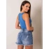 Dámske riflové šortky M8503 modré - FPrice