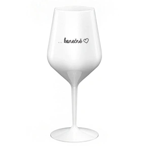 POHODINDA - biely nerozbitný pohár na víno 470 ml