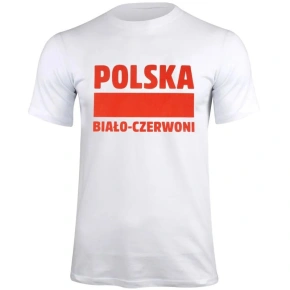 Unisex tričko Poľsko 337914 Biela s červenou - GEFFER