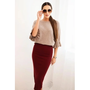 Dámska sukňa ZS5121 bordová - Kesi