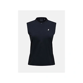 Dámske tričko PEAK PERFORMANCE W Mountainbreath Sleveless Polo, čierna farba Dámske tričko PEAK PERFORMANCE W Mountainbreath Sleveless Polo, čierna farba