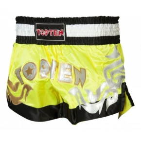 Kickboxerské šortky "TOP TEN" NEON žlto-čierne