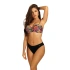 Dámske dvojdielne plavky Palermo 2 S730PA2-2 Black with Leaves - Self