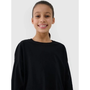 Dievčenský nadrozmerný hladký rukáv s dlhým rukávom 4F 4FJWSS25TLONF377-20S