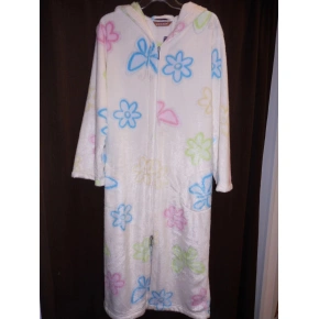 Dámsky 3/4 župan kapucňa / zip - kvety - Vestis Dámsky 3/4 župan kapucňa / zip - kvety - Vestis