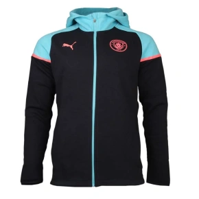 Pánska mikina Manchester City Casuals Hooded JKT M 772904 03 tm.modrá / sv.modrá - Puma