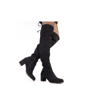 Dámske čižmy na vysokom podpätku D9227 Black - YOLERA Dámske čižmy na vysokom podpätku D9227 Black - YOLERA