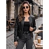 Dámska priliehavá bunda z eko-kože TY5721, čierna – FashionStreet