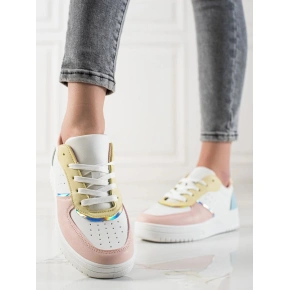 Originálne dámske viacfarebné tenisky bez podpätku 8757