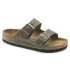 Dámske/pánske žabky Birkenstock Arizona Soft Footbed Oiled Leather Narrow Faded Khaki (1019377)