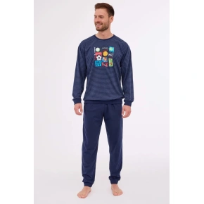 Pánske pyžamo WINNER 308/258 Tmavomodrý vzor - Cornette
