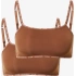 Nevystužená braletka 2pack QD3806E BO8 bronzová / Sandalwood - Calvin Klein