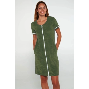 Dámske froté šaty 20550 Olive green - Vamp