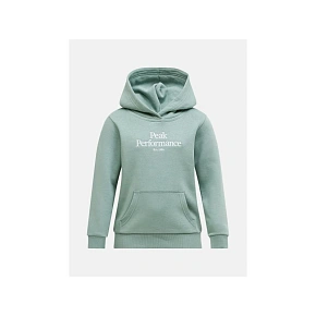 Detská mikina PEAK PERFORMANCE Jr Original Small Logo Hood, zelená farba Detská mikina PEAK PERFORMANCE Jr Original Small Logo Hood, zelená farba