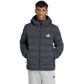Pánska páperová bunda adidas Helionic Climawarm Stretch Hooded Jacket Black JN2114 pánske oblečenie
