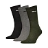 Ponožky Puma Crew, 3 páry, čierne, sivé, zelené, 880355, 28