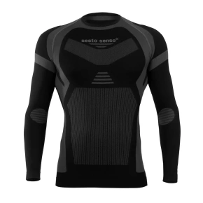 Detské / juniorské tričko s dlhým rukávom THERMO 1495/CL16 Black - Sestio Senso