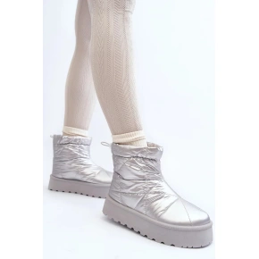 Dámske snežnice na masívnej platforme VL226P Silver - Seastar